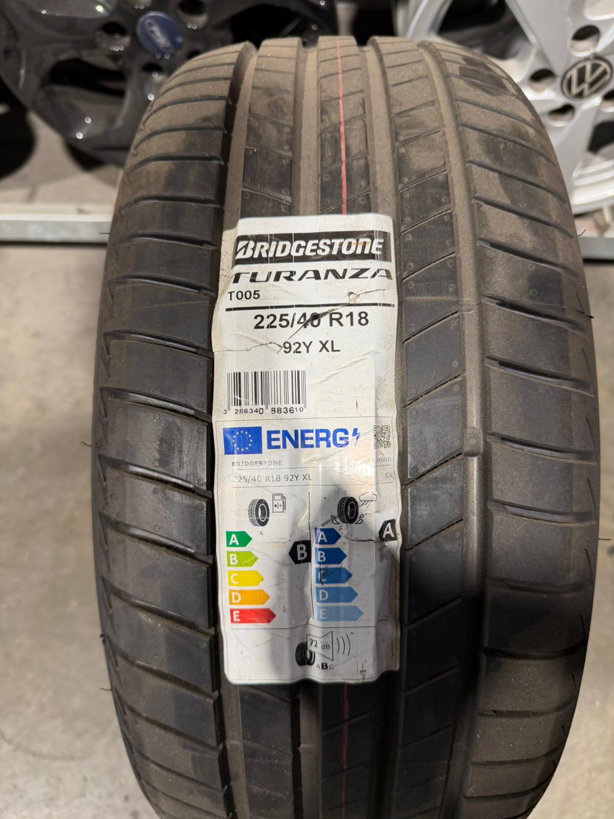 225/40 R18 BRIDGESTONE TURANZA T005 92YXL