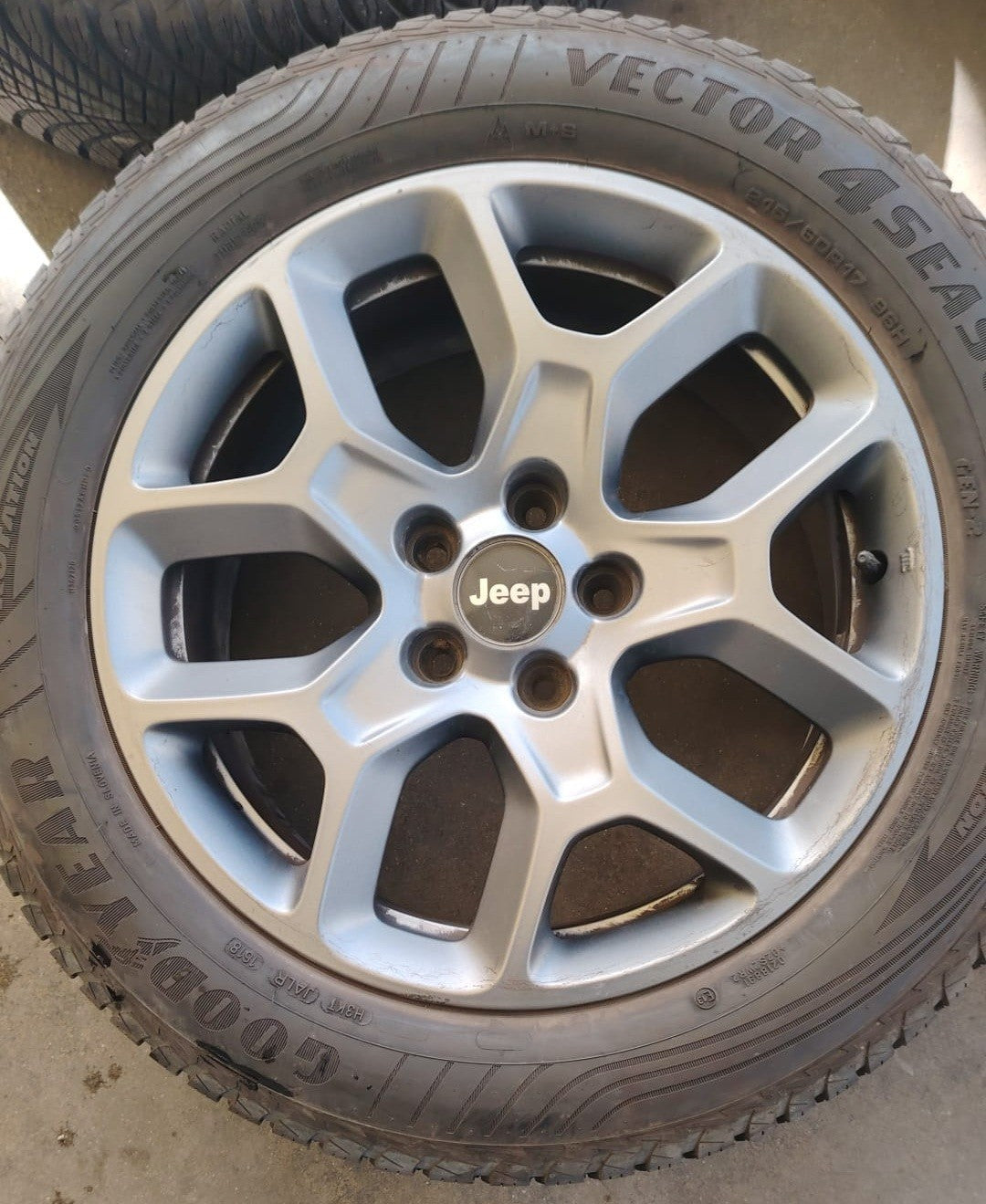 cerchi jeep renegade originali mopar raggio 17 compl.pneumatici sem. 215/60r17