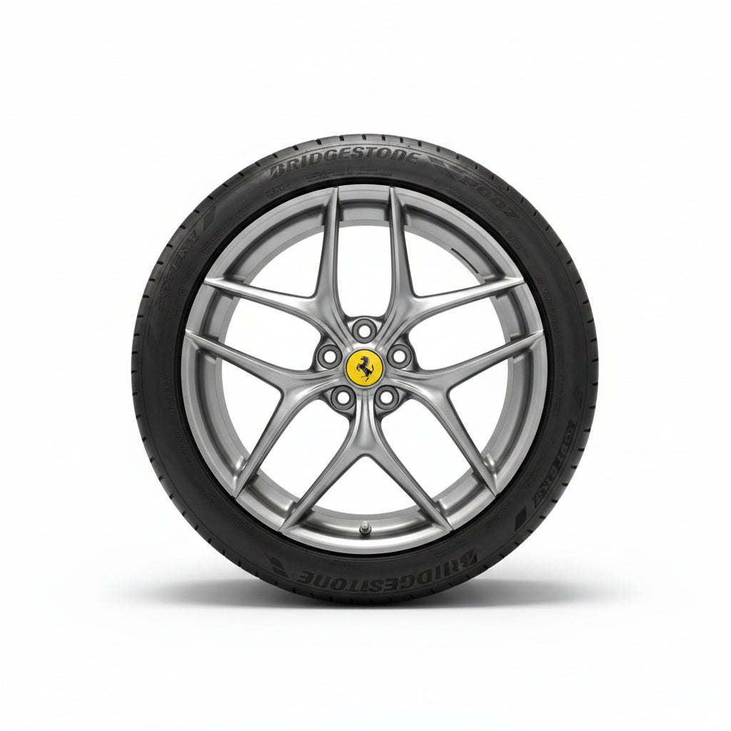 CERCHIO SINGOLO FERRARI R20 COMPLETO DI GOMMA BRIDGESTONE