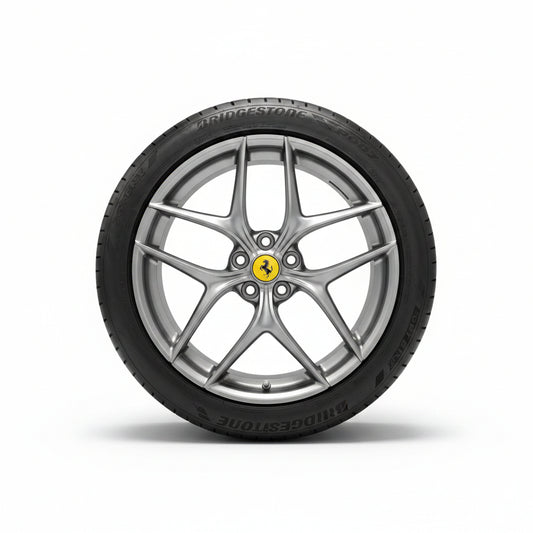 CERCHIO SINGOLO FERRARI R20 COMPLETO DI GOMMA BRIDGESTONE