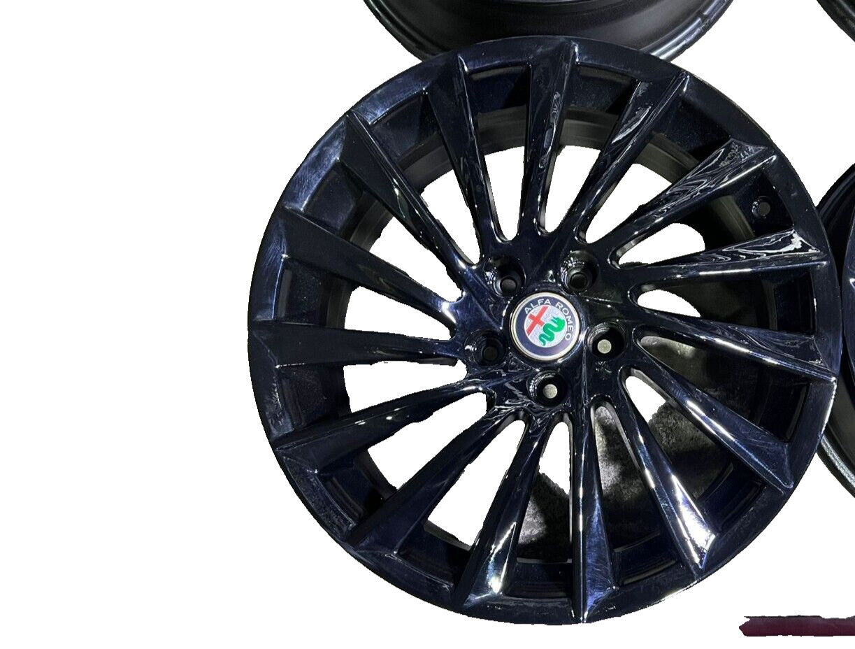 4 CERCHI NERI ALFA ROMEO ORIGINALI GIULIETTA RAGGIO 18