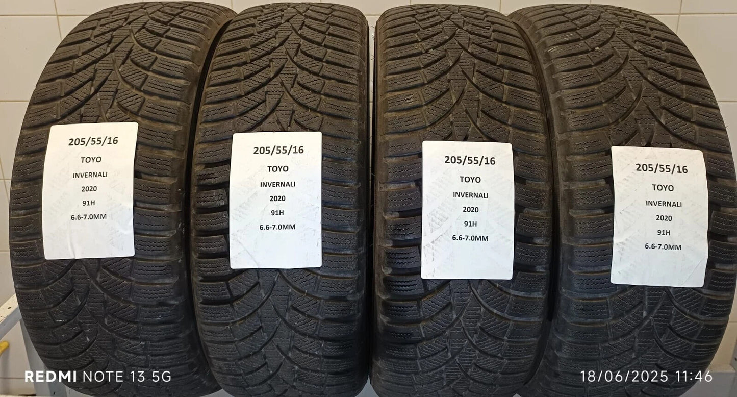 205/55 R16 Toyo – Invernali DOT 2020 – Battistrada 80%