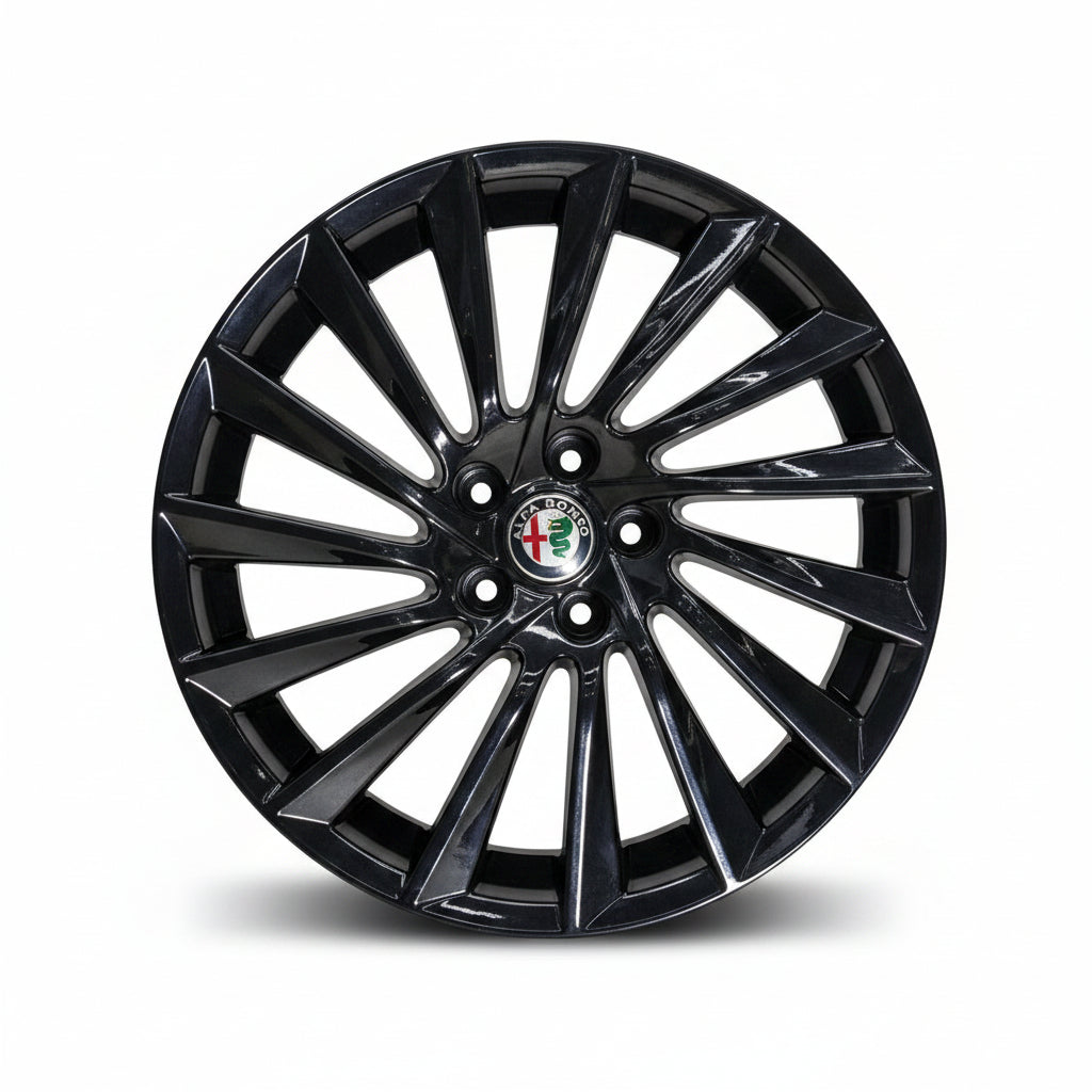 4 CERCHI NERI ALFA ROMEO ORIGINALI GIULIETTA RAGGIO 18