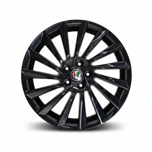 4 CERCHI NERI ALFA ROMEO ORIGINALI GIULIETTA RAGGIO 18