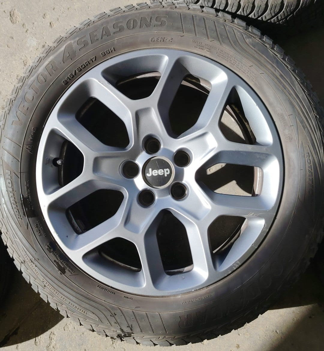 cerchi jeep renegade originali mopar raggio 17 compl.pneumatici sem. 215/60r17