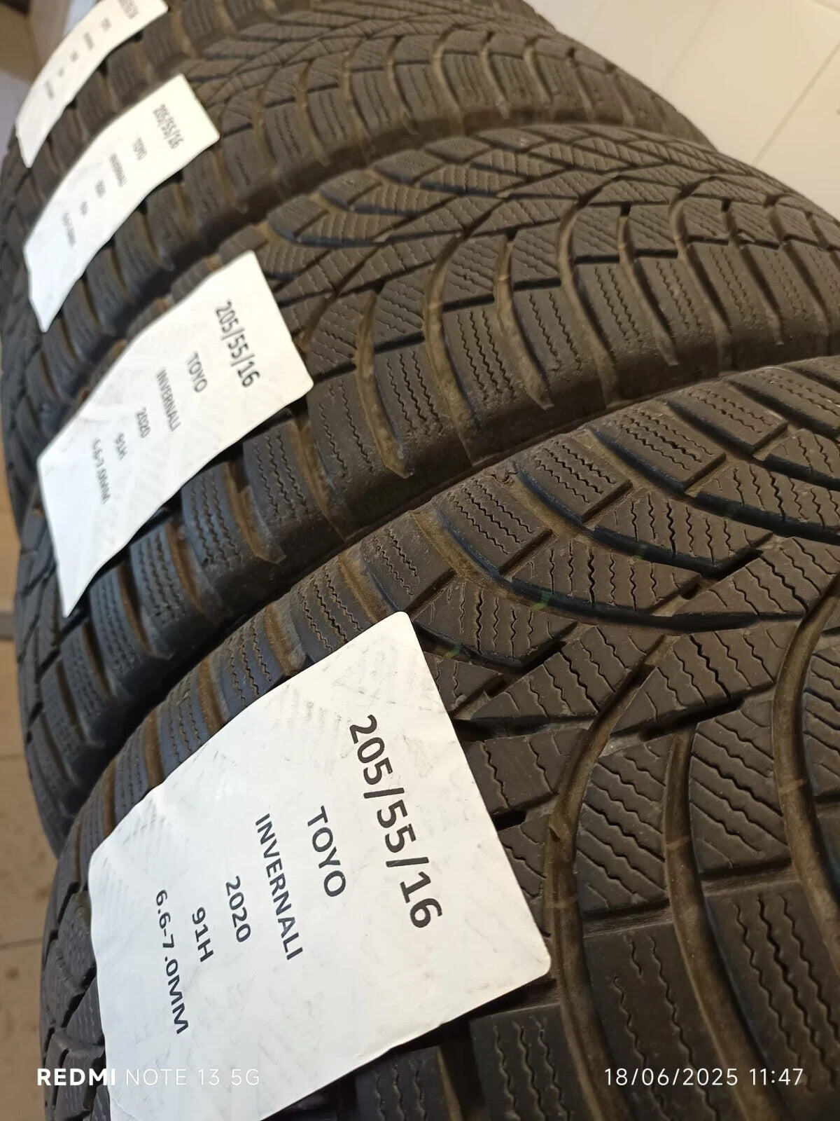 205/55 R16 Toyo – Invernali DOT 2020 – Battistrada 80%