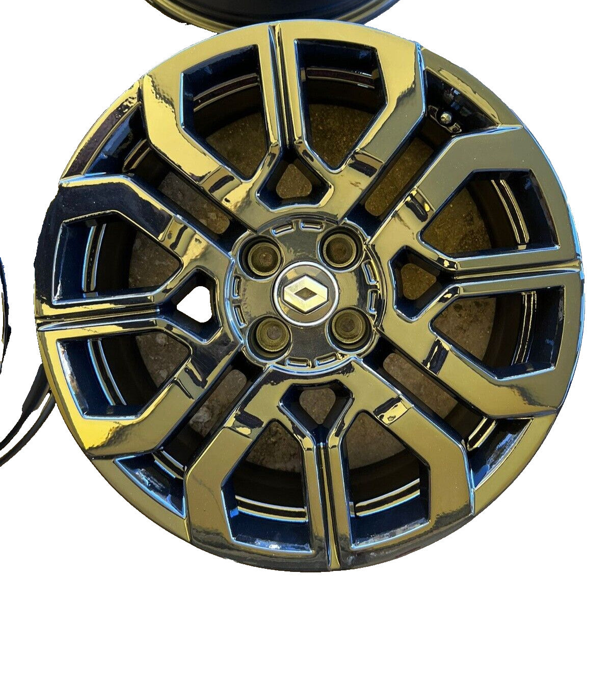 4 CERCHI LEGA RENAULT TWINGO NERO  RAGGIO 17 ORIGINALI DOPPIA MISURA
