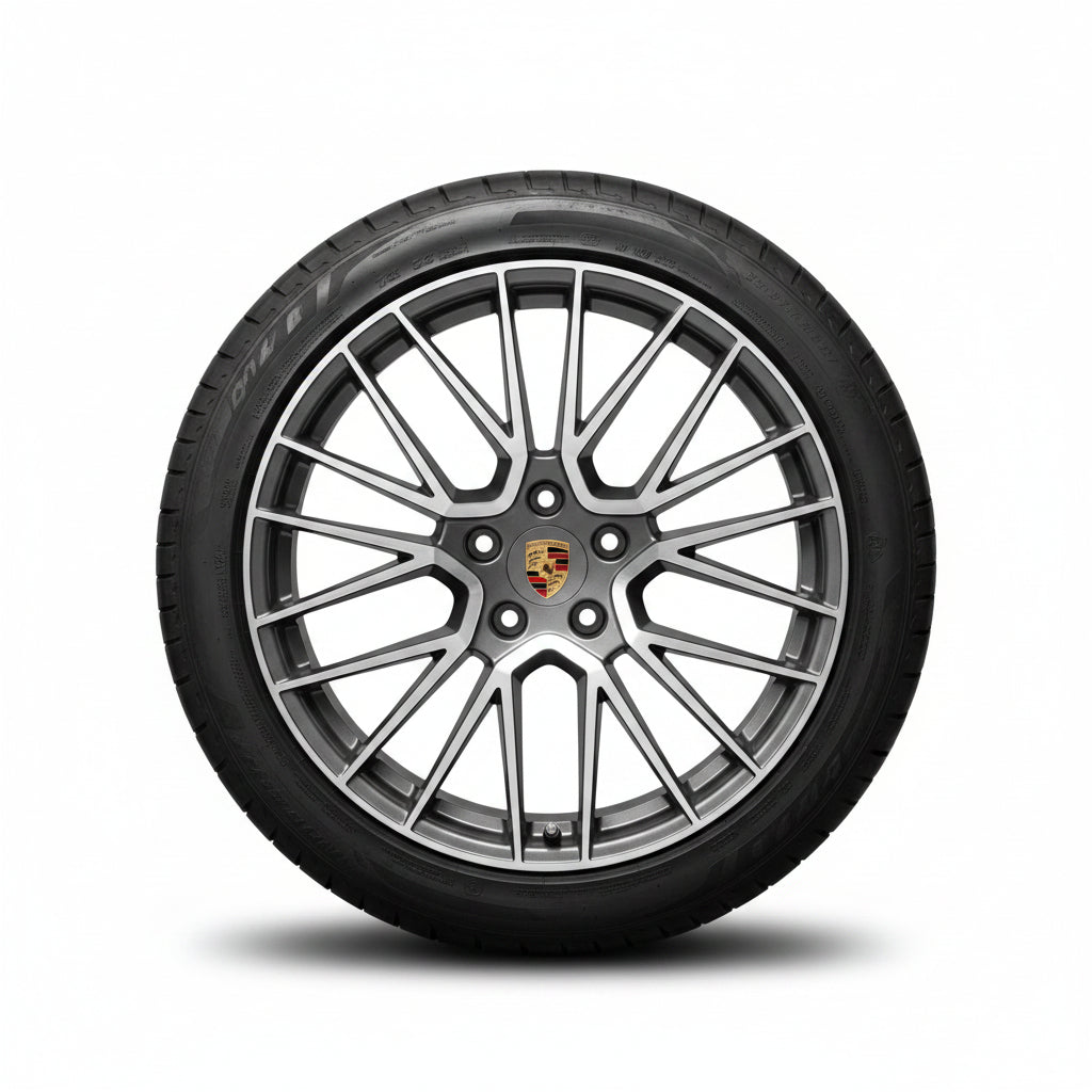 4 Cerchi Porsche Cayenne E Pneumatici seminuovi bridg. doppia misura r.21
